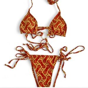 Floral Tie-Side Bikini Set